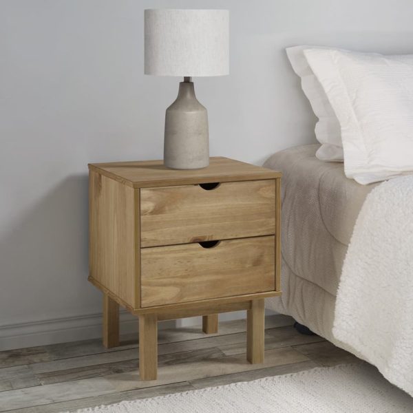 Harrow Wooden Bedside Cabinet With 2 Drawers In Brown | Bed Sava