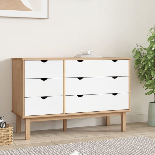 Harrow Wooden Chest Of 6 Drawers In White Brown | Bed Sava