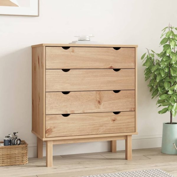 Harrow Wooden Chest Of 4 Drawers Wide In Brown | Bed Sava