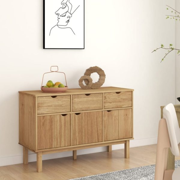 Harrow Wooden Sideboard With 3 Doors 3 Drawers In Brown | Bed Sava