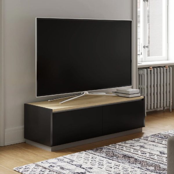Hartford Wooden TV Stand With Reversible Top In Walnut And Oak | Bed Sava