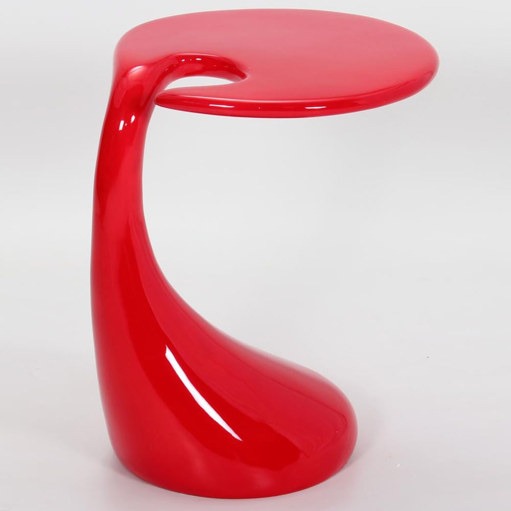 Hearne High Gloss Lamp Table In Red