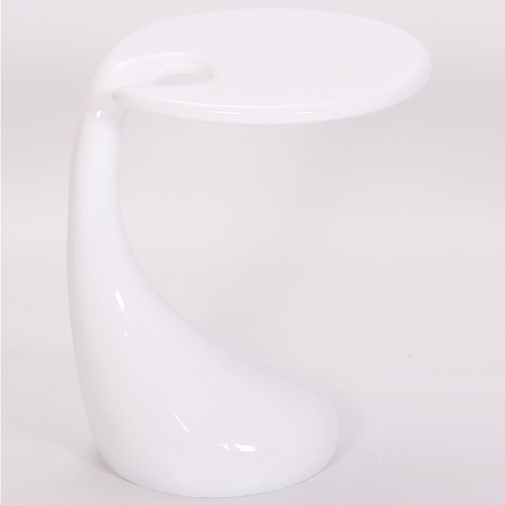 Hearne High Gloss Lamp Table In White