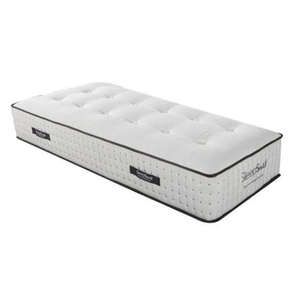 Helsinki Fabric Single Mattress In White | Bed Sava