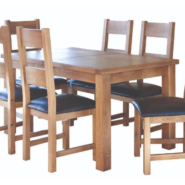 Hewitt Large Wooden Extending Dining Table In Oak | Bed Sava