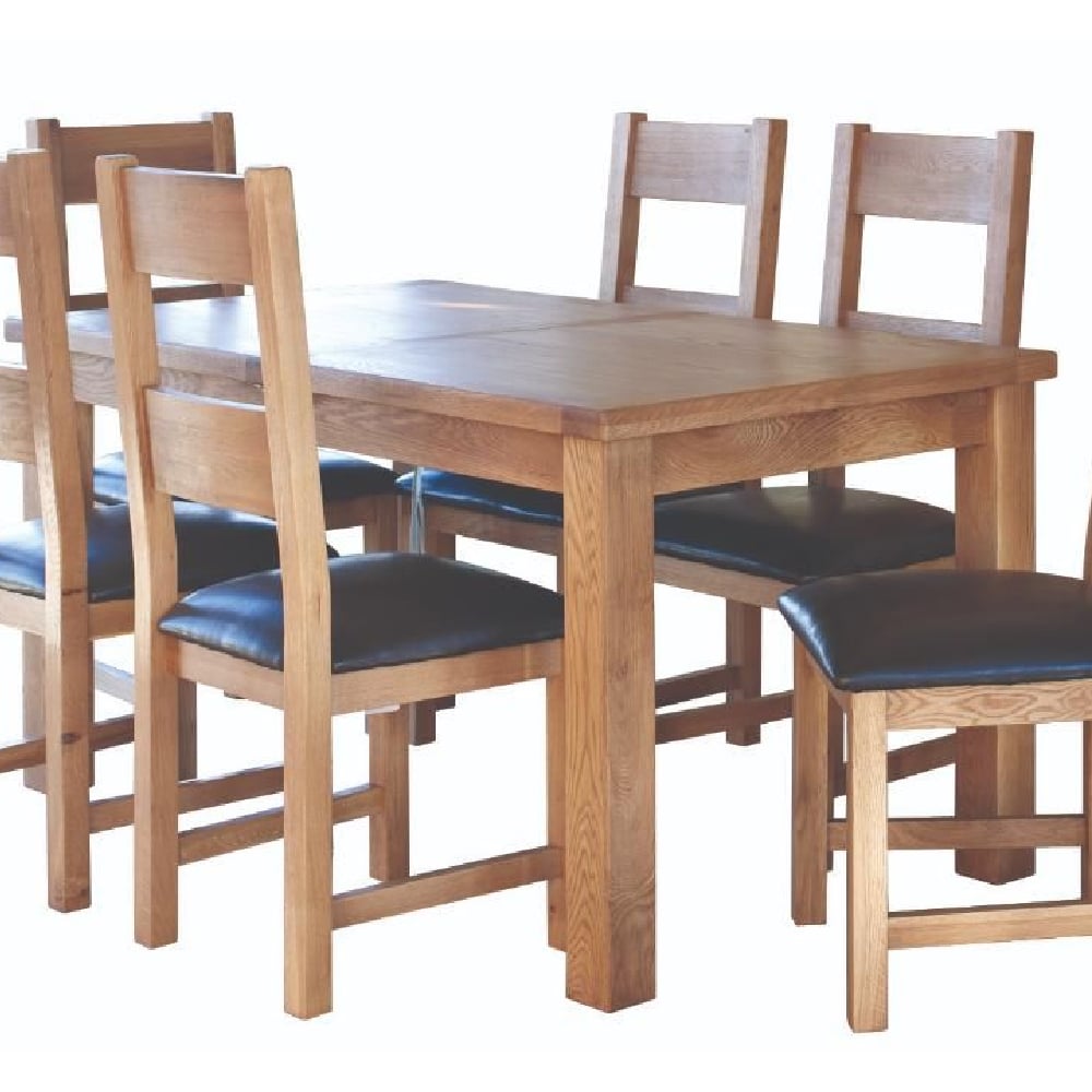 Hewitt Large Wooden Extending Dining Table In Oak