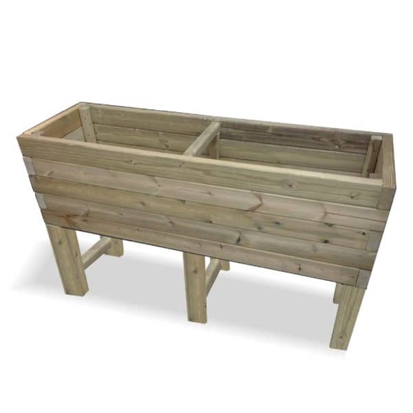 Hewitt Large Wooden Raised Garden Planter In Natural | Bed Sava