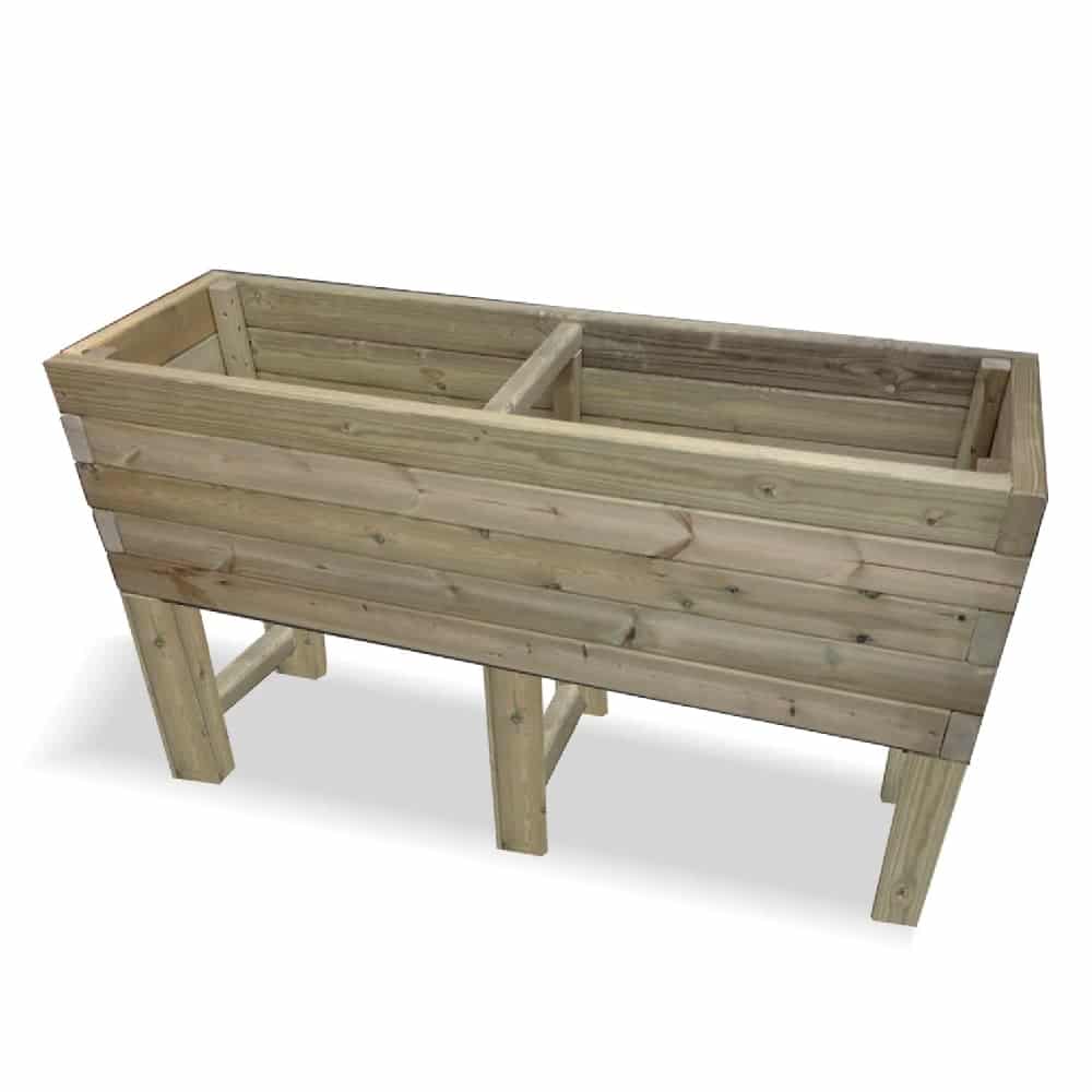 Hewitt Large Wooden Raised Garden Planter In Natural