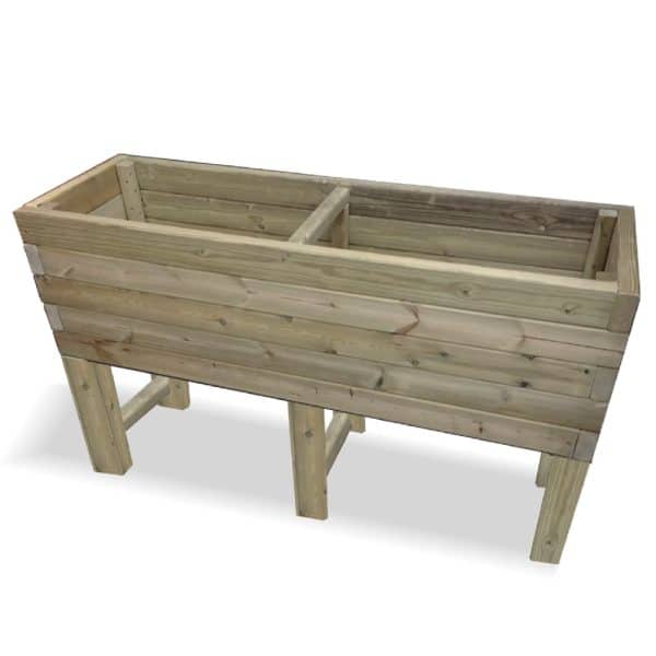 Hewitt Small Wooden Raised Garden Planter In Natural | Bed Sava