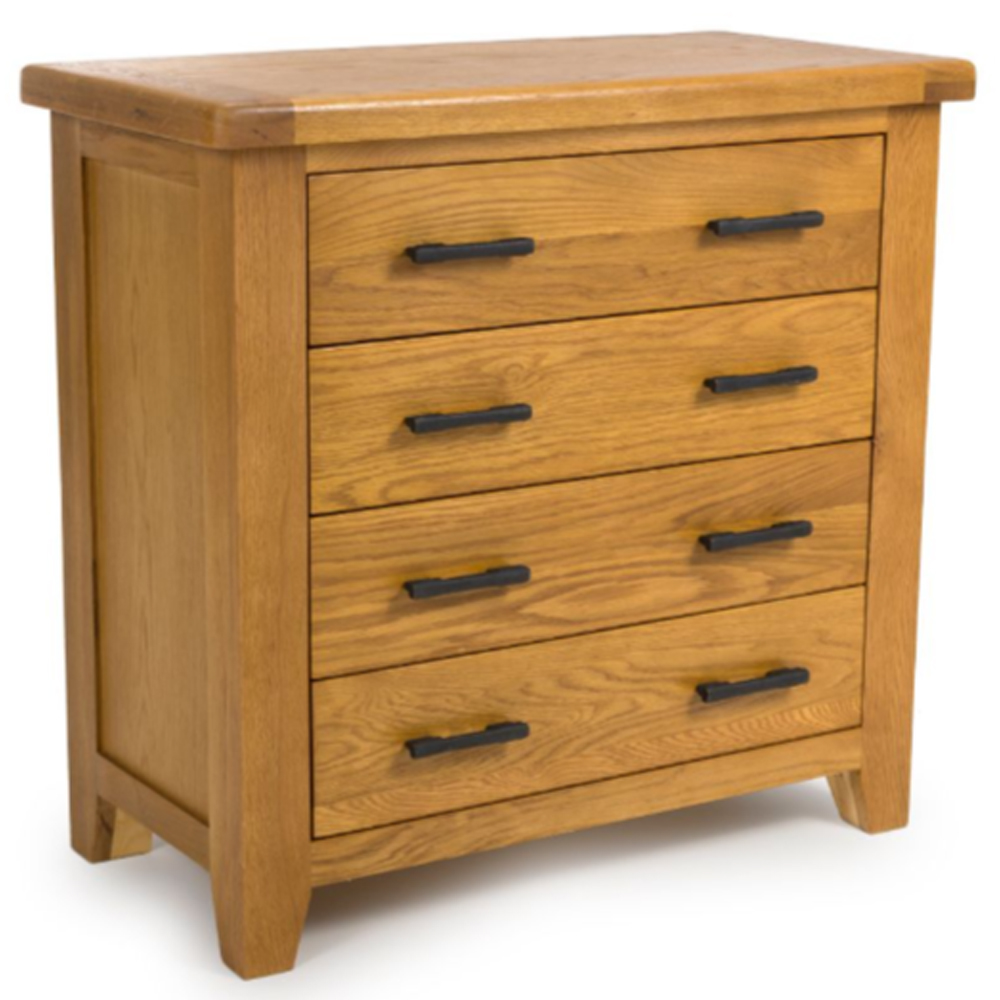 Hewitt Wooden Chest Of 4 Drawers In Rustic Oak