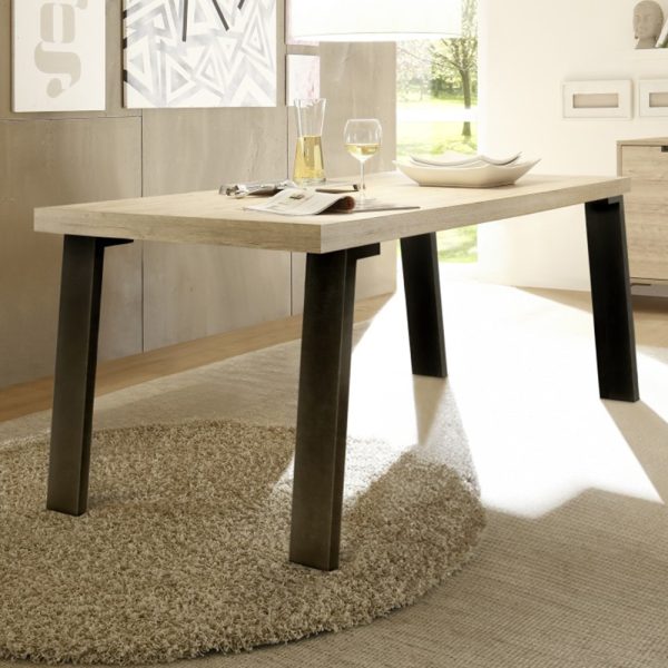 Heyford Large Wooden Rectangular Dining Table In Sherwood Oak | Bed Sava