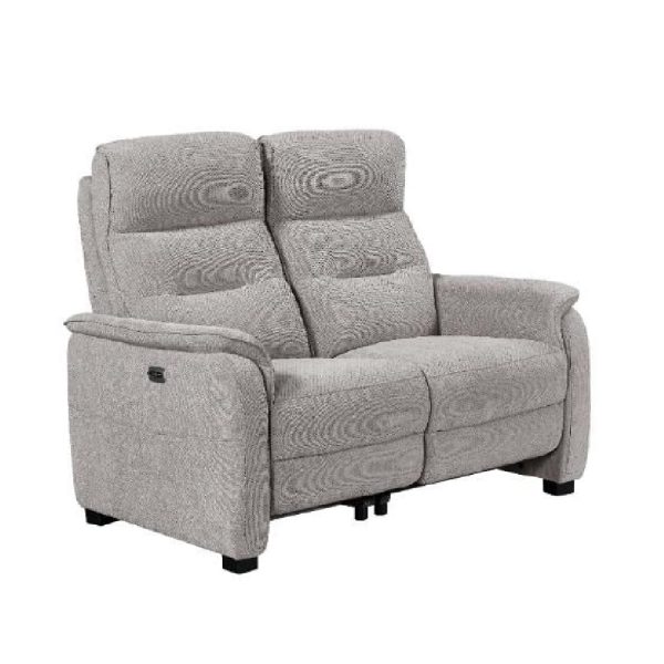 Hidalgo Fabric Recliner 2 Seater Sofa In Natural | Bed Sava