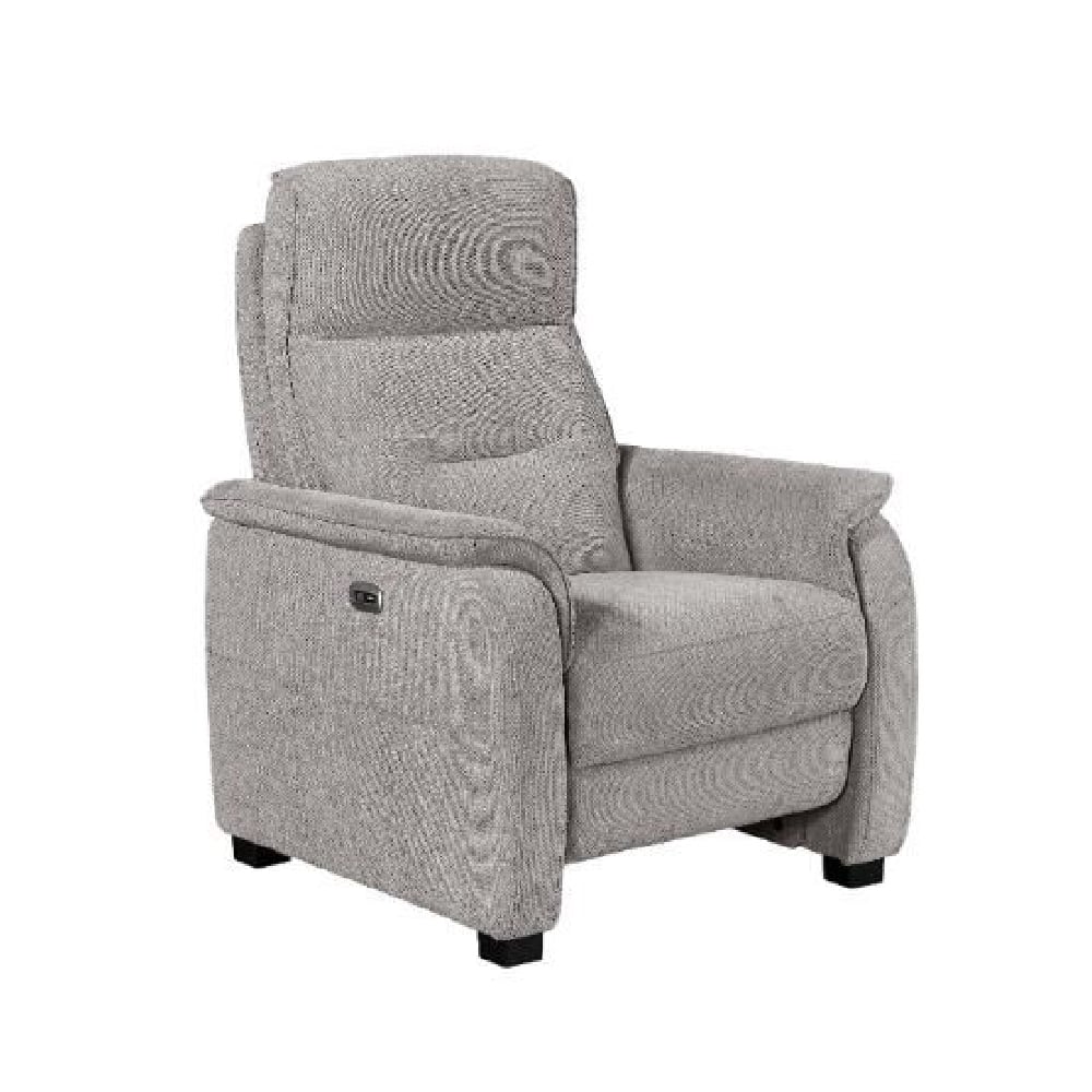 Hidalgo Fabric Recliner 1 Seater Sofa In Natural