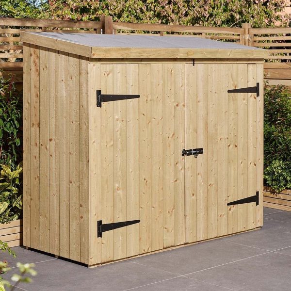 Hidalgo Wooden Garden Bike Store Shed In Natural | Bed Sava