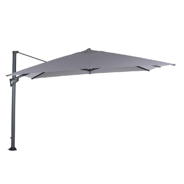 Hillsboro Polyester Garden Parasol In Sand And Light Grey | Bed Sava