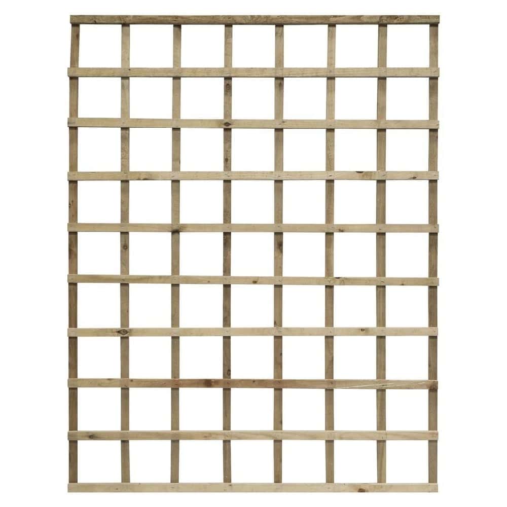 Hizo Wooden Garden Pressure Treated Trellis In Natural 6x5