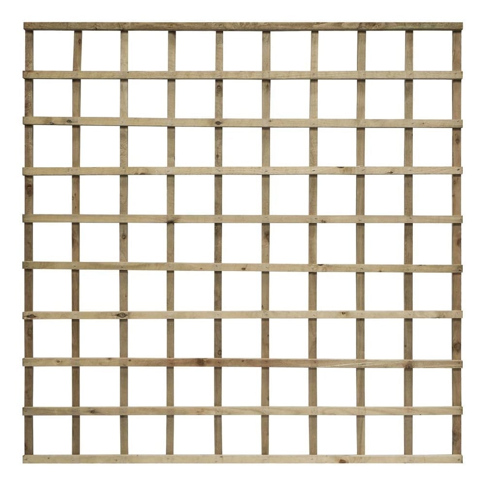 Hizo Wooden Garden Pressure Treated Trellis In Natural 6x6