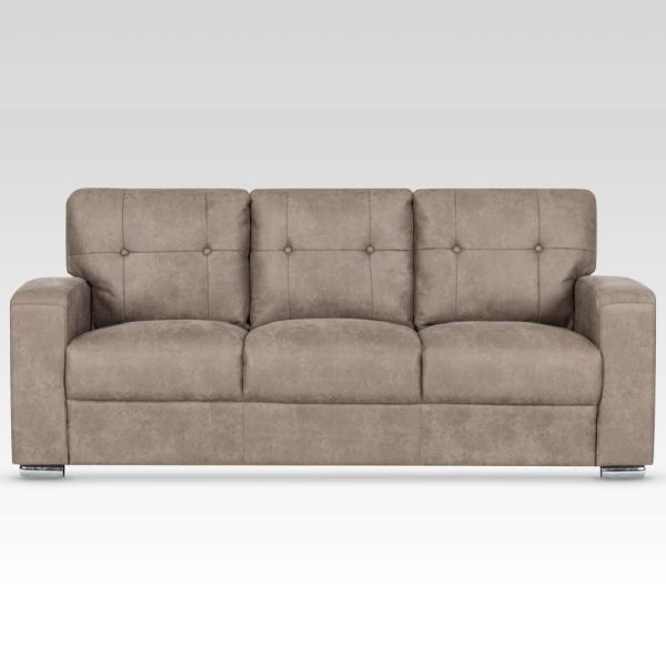 Hobart Fabric 3 Seater Sofa In Taupe | Bed Sava