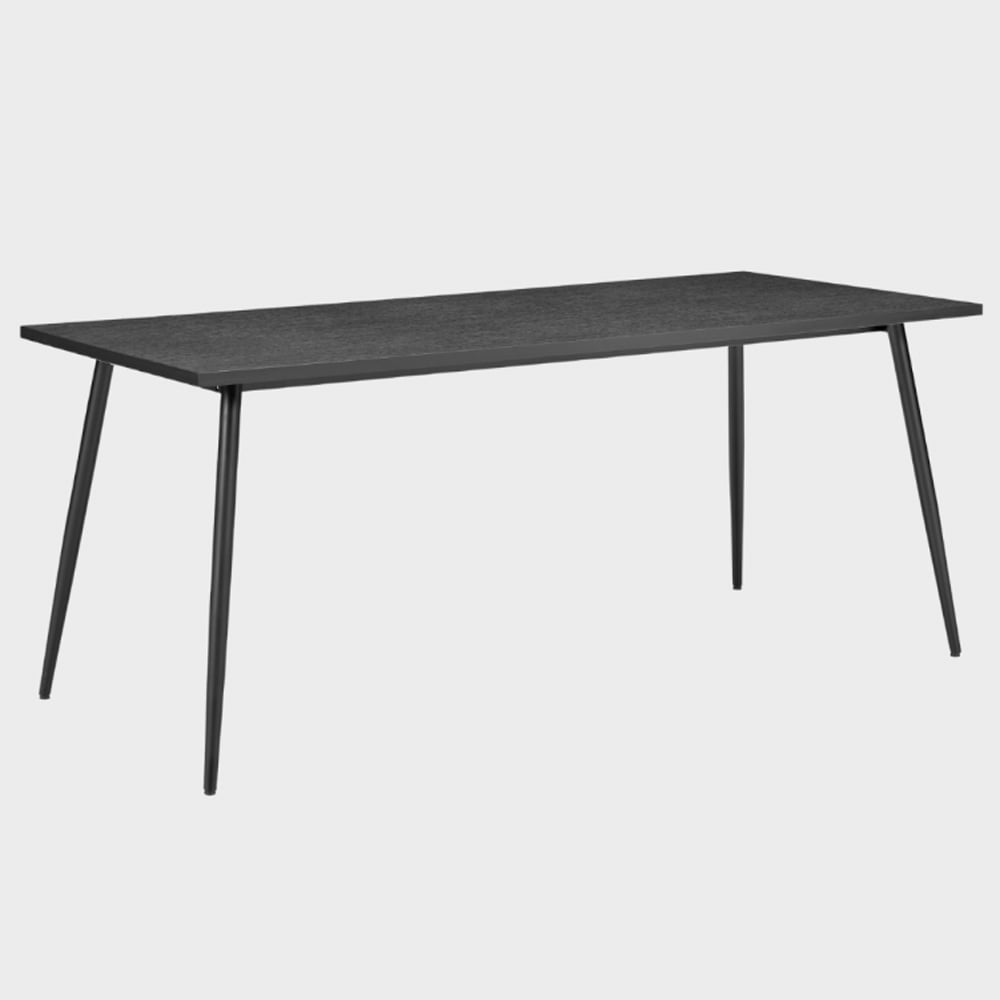 Hobart Large Wooden Dining Table In Black