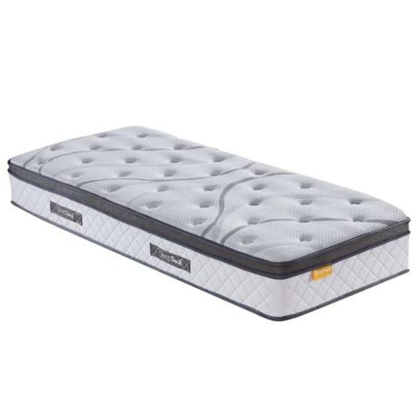 Hockley Fabric Single Mattress In White | Bed Sava