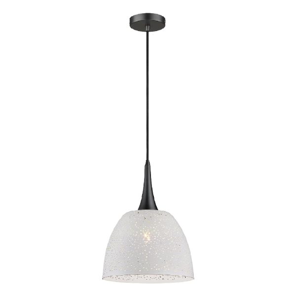 Holborn White Shade Pendant Light Small In Matt Black | Bed Sava