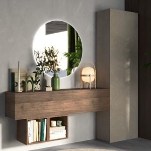 Holten Wooden Hallway Furniture Set In Clay And Mercure | Bed Sava