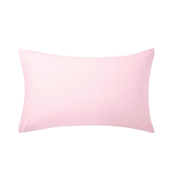 Helena Springfield Brushed Cotton Pair of Standard Pillowcases Baby Pink | Bed Sava