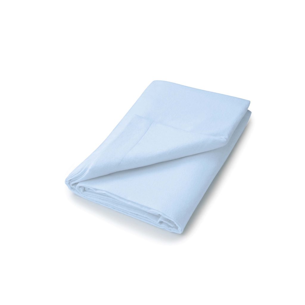 Helena Springfield Brushed Cotton Single Flat Sheet, Chambray Blue