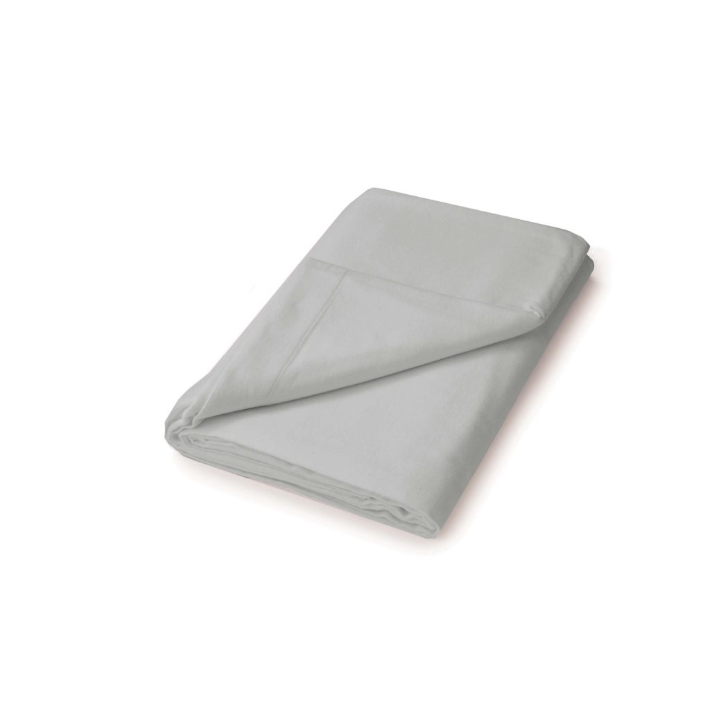 Helena Springfield Brushed Cotton Single Flat Sheet, Silver