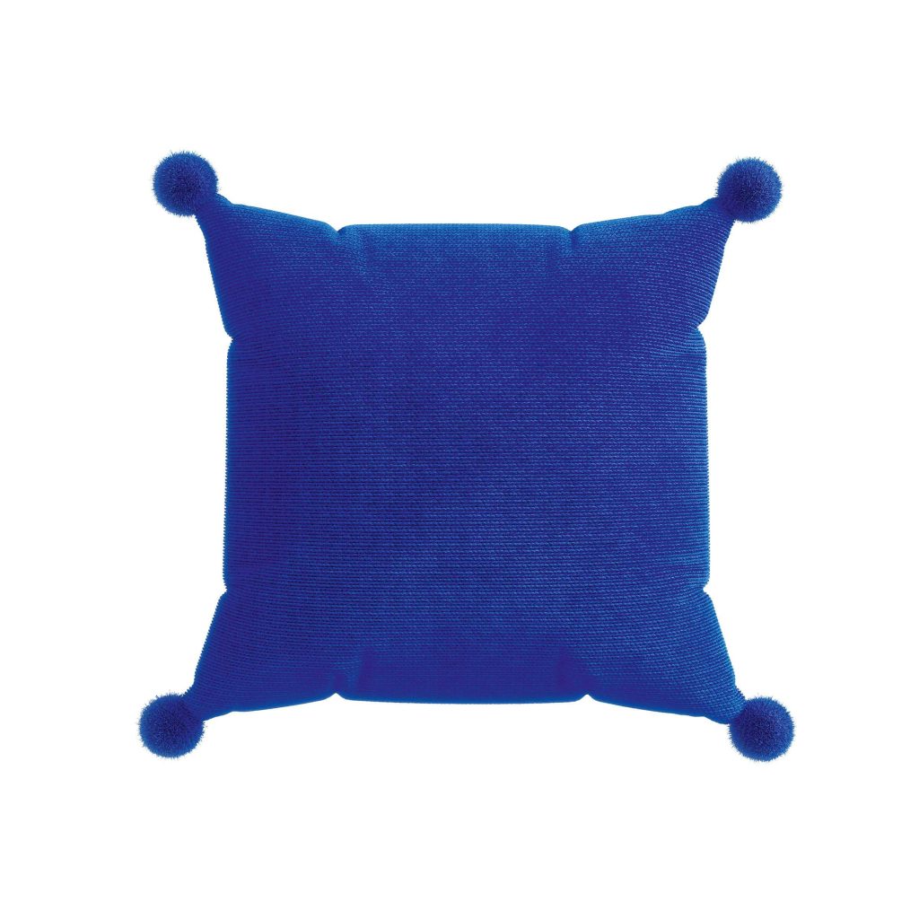 Helena Springfield Pom Pom Cushion 45cm x 45cm, Dark Blue