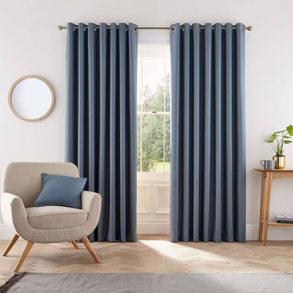 Helena Springfield Eden Lined Curtains 90" x 90", Blue