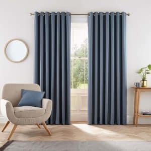 Helena Springfield Eden Lined Curtains 66 x 72 Blue | Bed Sava