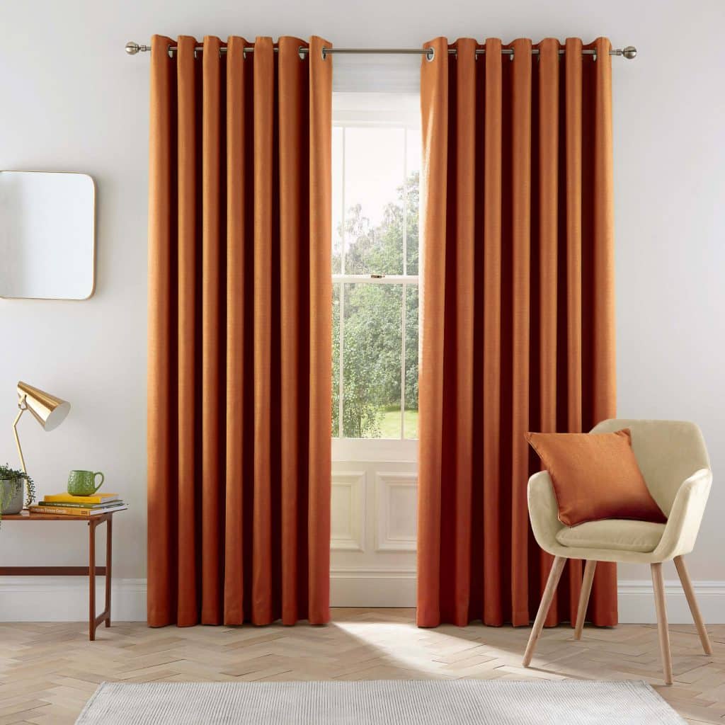 Helena Springfield Eden Lined Curtains 66" x 54", Ginger