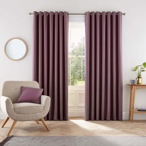 Helena Springfield Eden Lined Curtains 90 x 90 Grape | Bed Sava