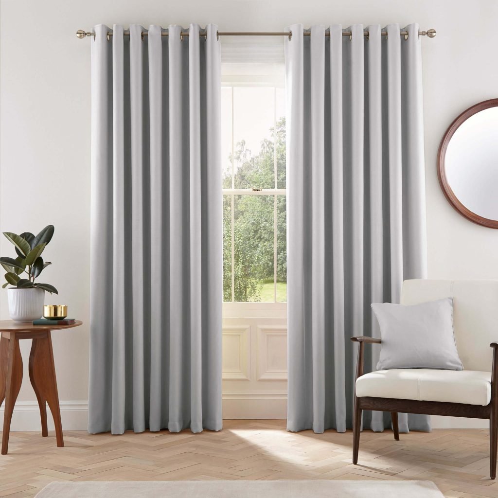 Helena Springfield Eden Lined Curtains 66" x 72", Silver