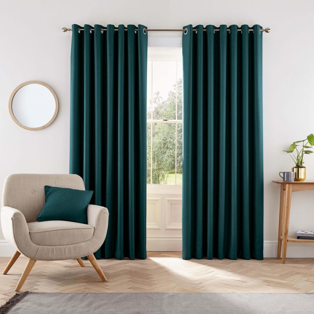 Helena Springfield Eden Lined Curtains 66" x 72", Teal