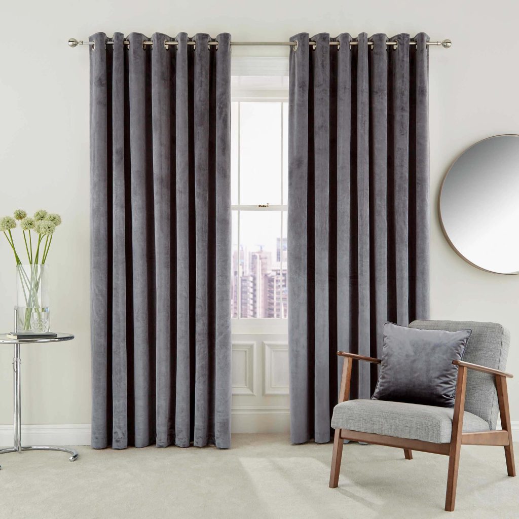 Helena Springfield Escala Lined Curtains 90" x 72", Damson