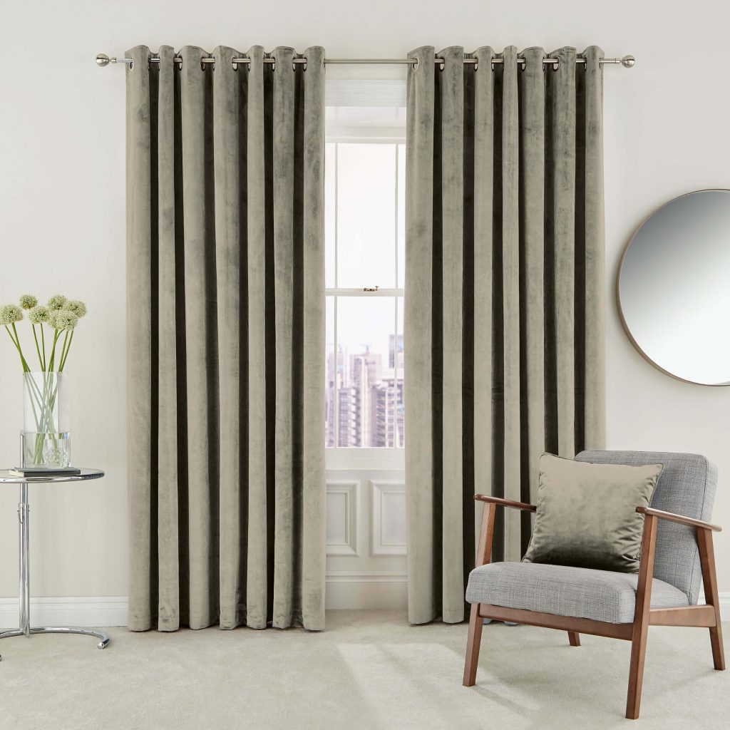 Helena Springfield Escala Lined Curtains 66" x 72", Linen