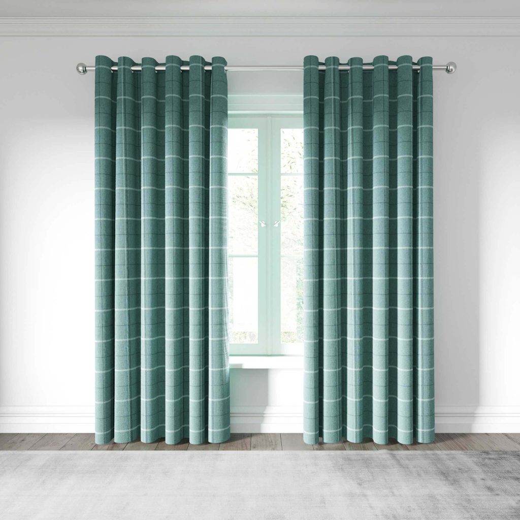 Helena Springfield Harper Lined Curtains 90" x 72", Duck Egg