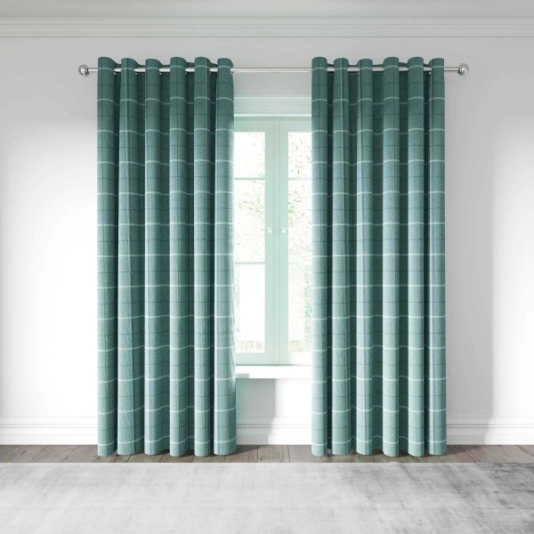 Helena Springfield Harper Lined Curtains 66 x 72 Duck Egg | Bed Sava