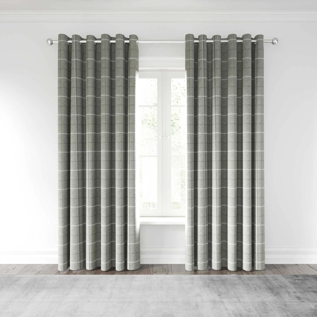 Helena Springfield Harper Lined Curtains 66" x 54", Silver