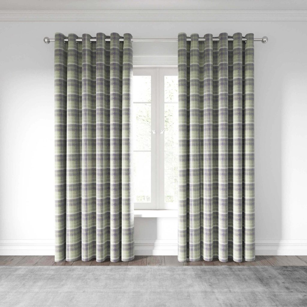 Helena Springfield Harriet Lined Curtains 90" x 90", Grape/Linen