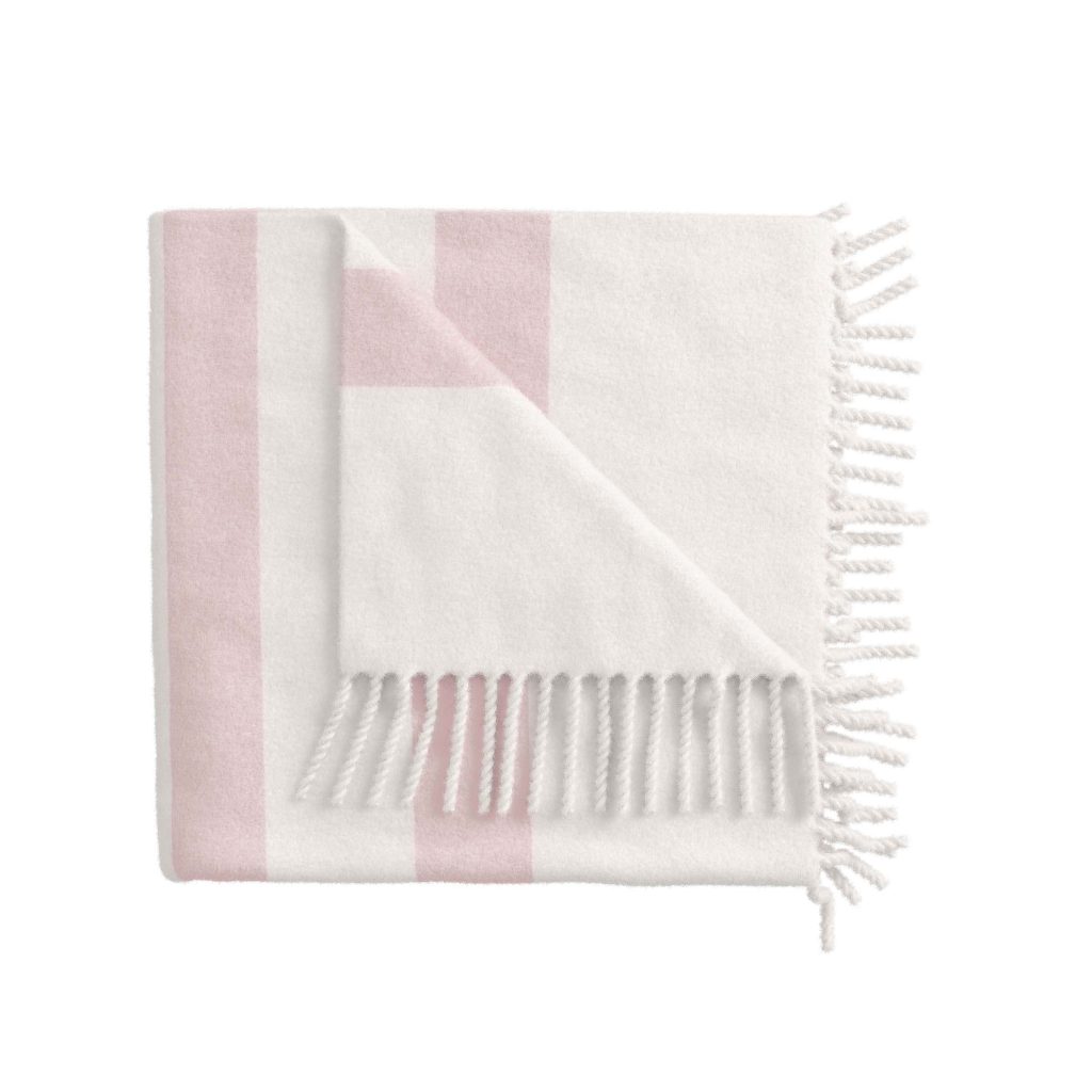Helena Springfield Vermont Woven Throw, White/Pink