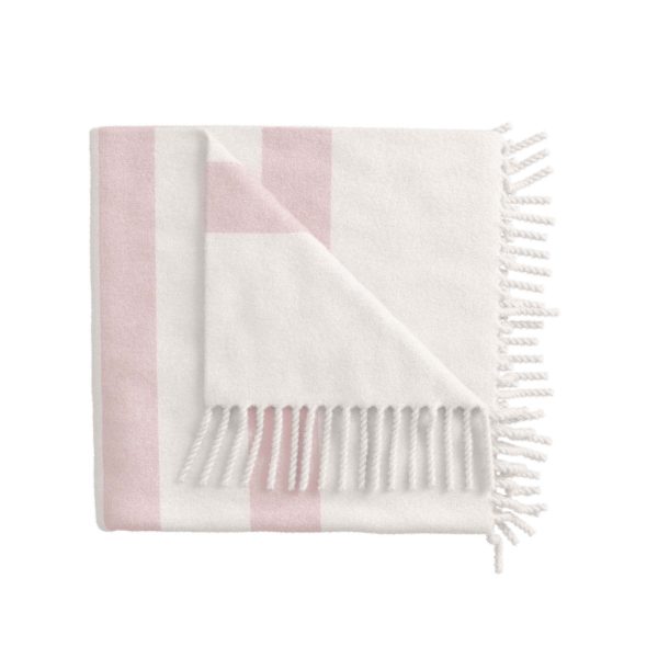 Helena Springfield Vermont Woven Throw WhitePink | Bed Sava