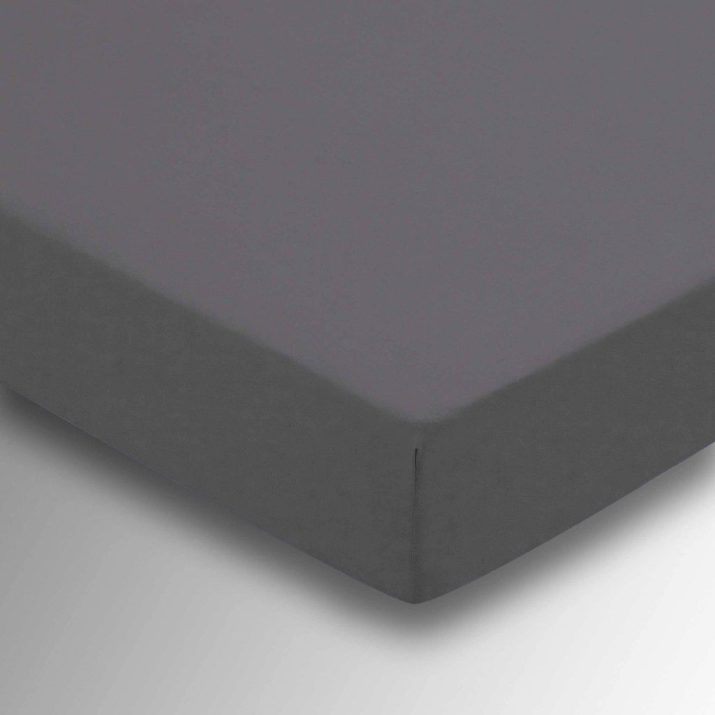 Helena Springfield Percale Super Kingsize (36cm Deep) Fitted Sheet, Charcoal