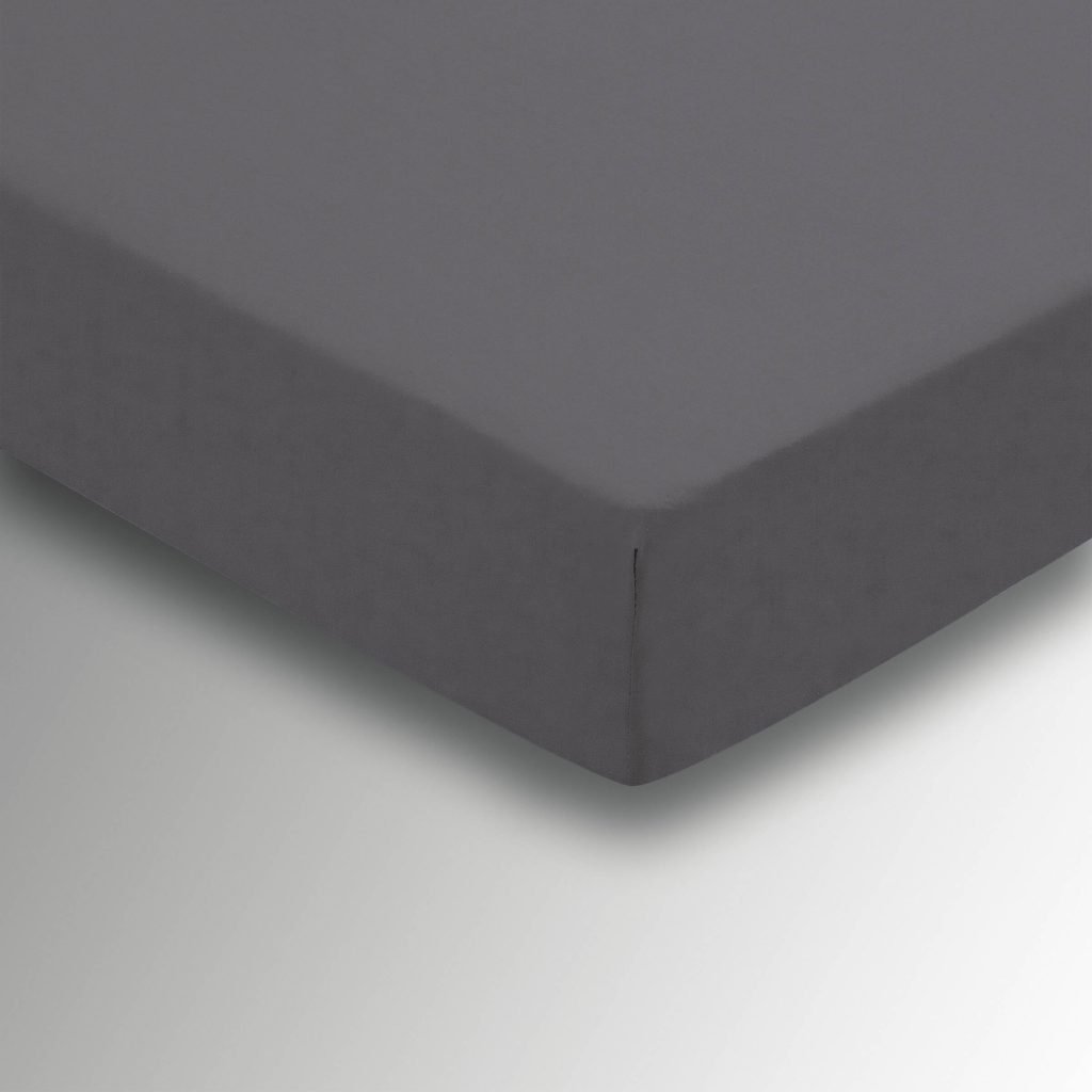 50/50 Plain Dye Percale Super Kingsize Fitted Sheet, Charcoal