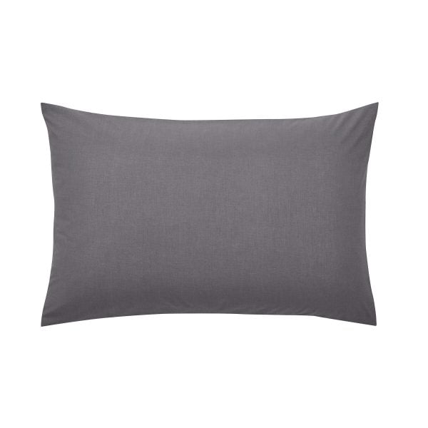 Helena Springfield 5050 Percale Standard Pillowcase Charcoal | Bed Sava