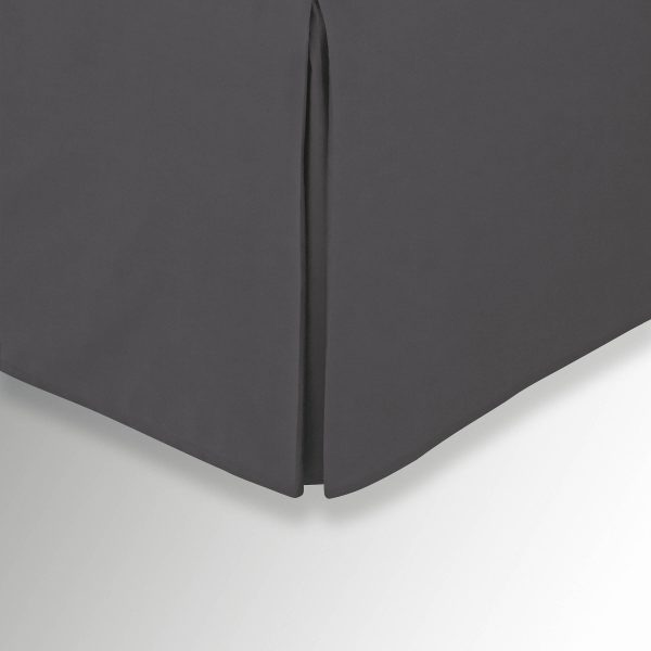 Helena Springfield 5050 Plain Dye Percale Kingsize Valance Charcoal | Bed Sava