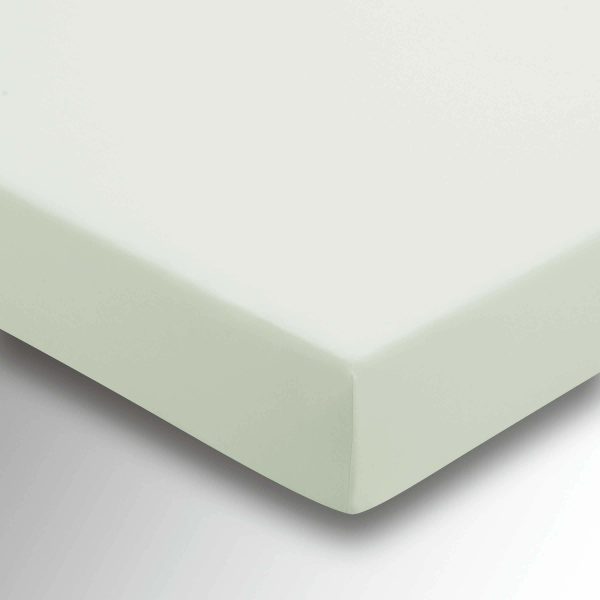 Helena Springfield Percale Super Kingsize Fitted Sheet Soft Green | Bed Sava