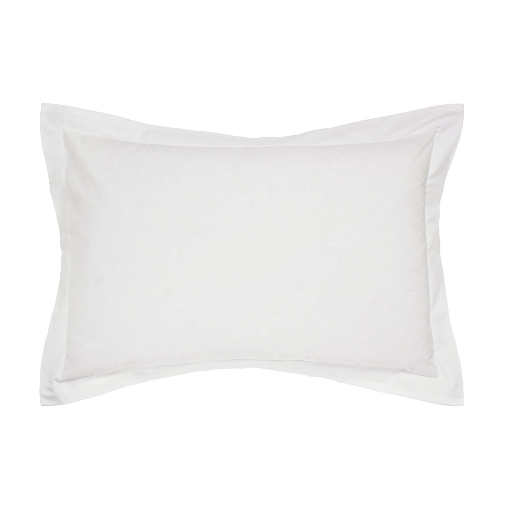 Helena Springfield Plain Dye, 50/50 Percale, Oxford Pillowcase, White